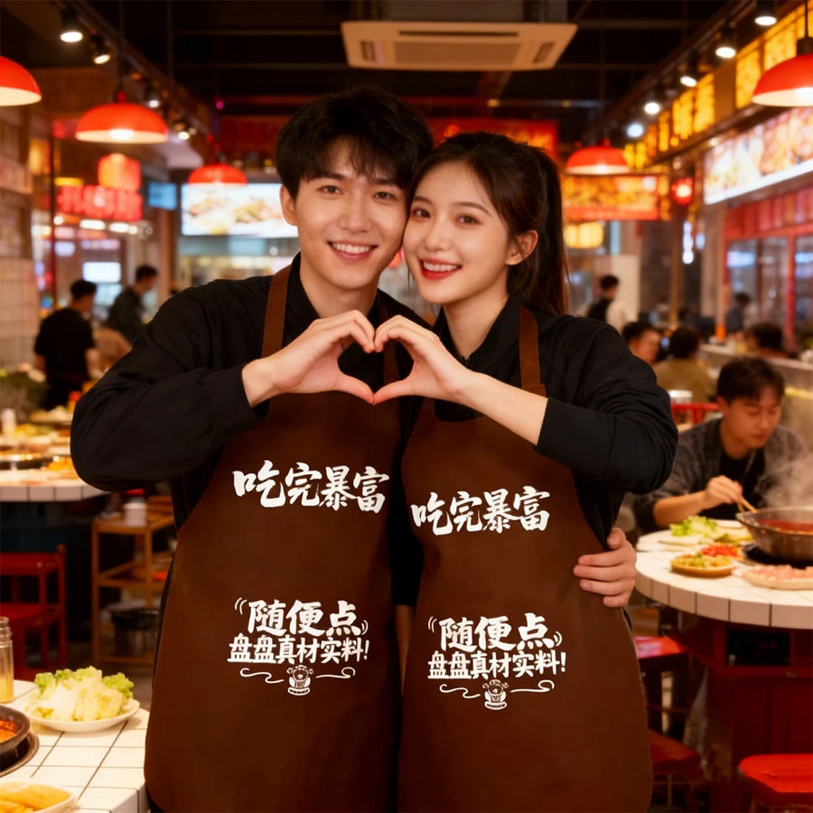 Custom Non-Woven Disposable Aprons with CMYK Logo Printing | 1,000 MOQ for Food Service Branding