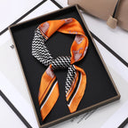 Square Silk Scarf | Digital Print | Custom Logo | 100 MOQ | Women's Fashion