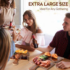 Acacia Wood Cutting Board Set | Charcuterie Board with Puzzle Handles