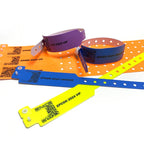 Custom Vinyl Wristbands 100 MOQ | Waterproof PVC ID Bracelets for Events