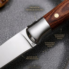 Custom Flatware Set — 4-Piece Stainless Steel with Pakka Wood Handle