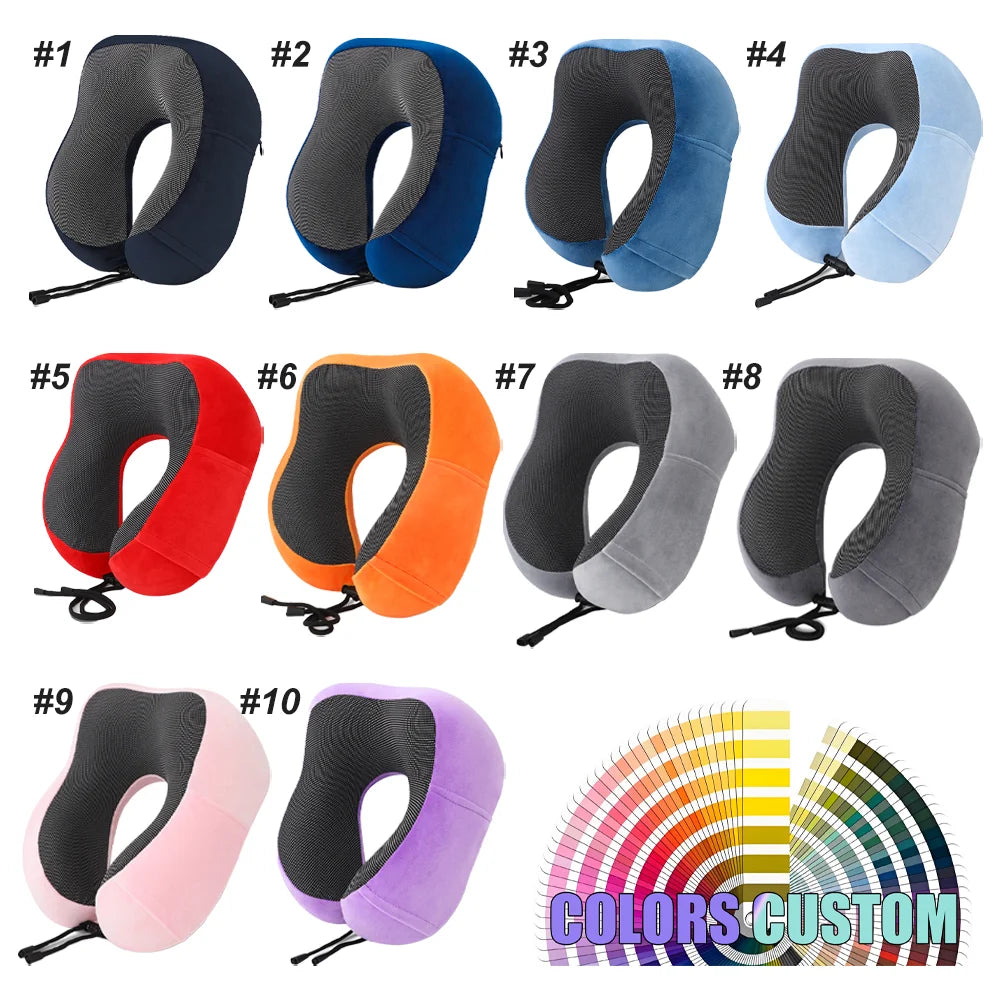 Personalized Memory Foam Neck Travel Pillow | MOQ 100
