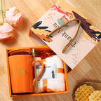 Custom Ceramic Mug Gift Set Wholesale | Towel Spoon Lid Box 50 MOQ
