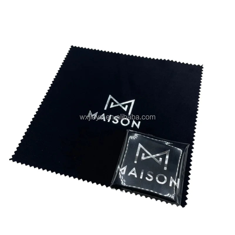 Custom Microfiber Cleaning Cloths — 230gsm Suede, 500 Pcs MOQ, OEKO-TEX