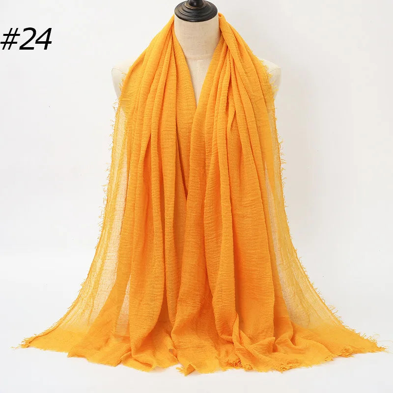Wholesale Polyester Scarves: 105 Colors, 10-Day Lead, 90x180cm | Spring/Summer Women's Fashion