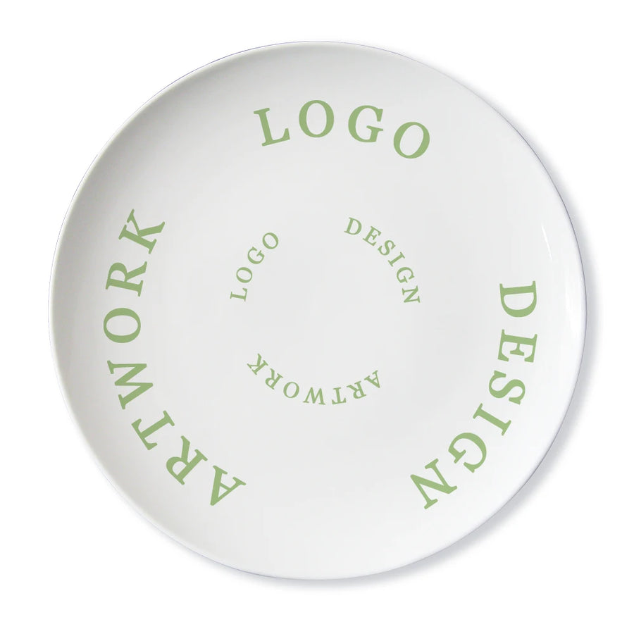 Custom Ceramic Dinner Plates: 120 MOQ, 35-Day Lead, On-Glazed | Wedding & Restaurant Tableware Sets
