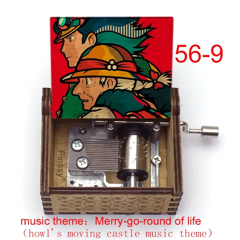 Wooden Hand-Cranked Music Box | Howl's Moving Castle | 10 MOQ | Custom