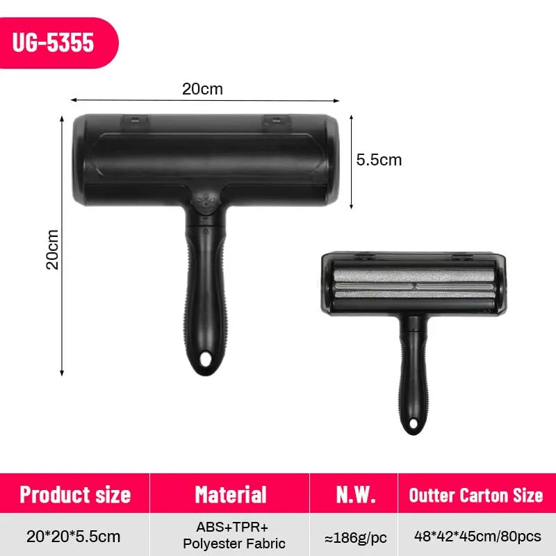 Custom Pet Hair Remover Roller Self-Cleaning ABS Steel | Wholesale Dog Cat Fur Brush OEM