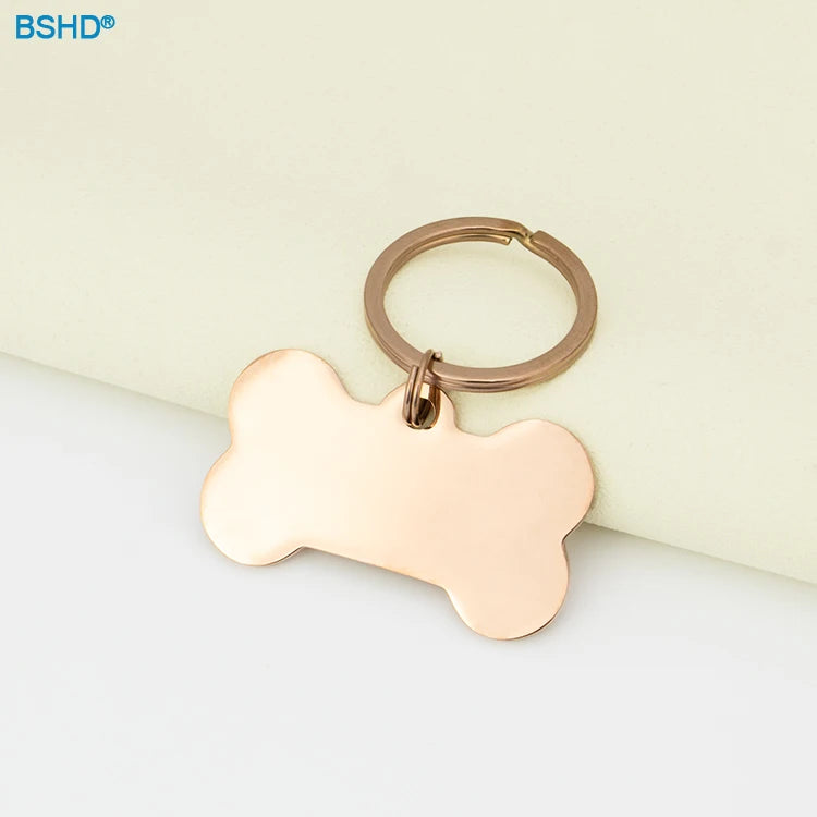 Custom Stainless Steel Pet ID Tags with Laser Engraving | 100 MOQ for Dog Tags & Keychains