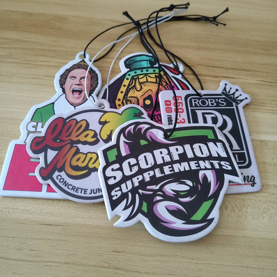 Custom Die Cut Shape Paper Car Air Freshener | MOQ 100