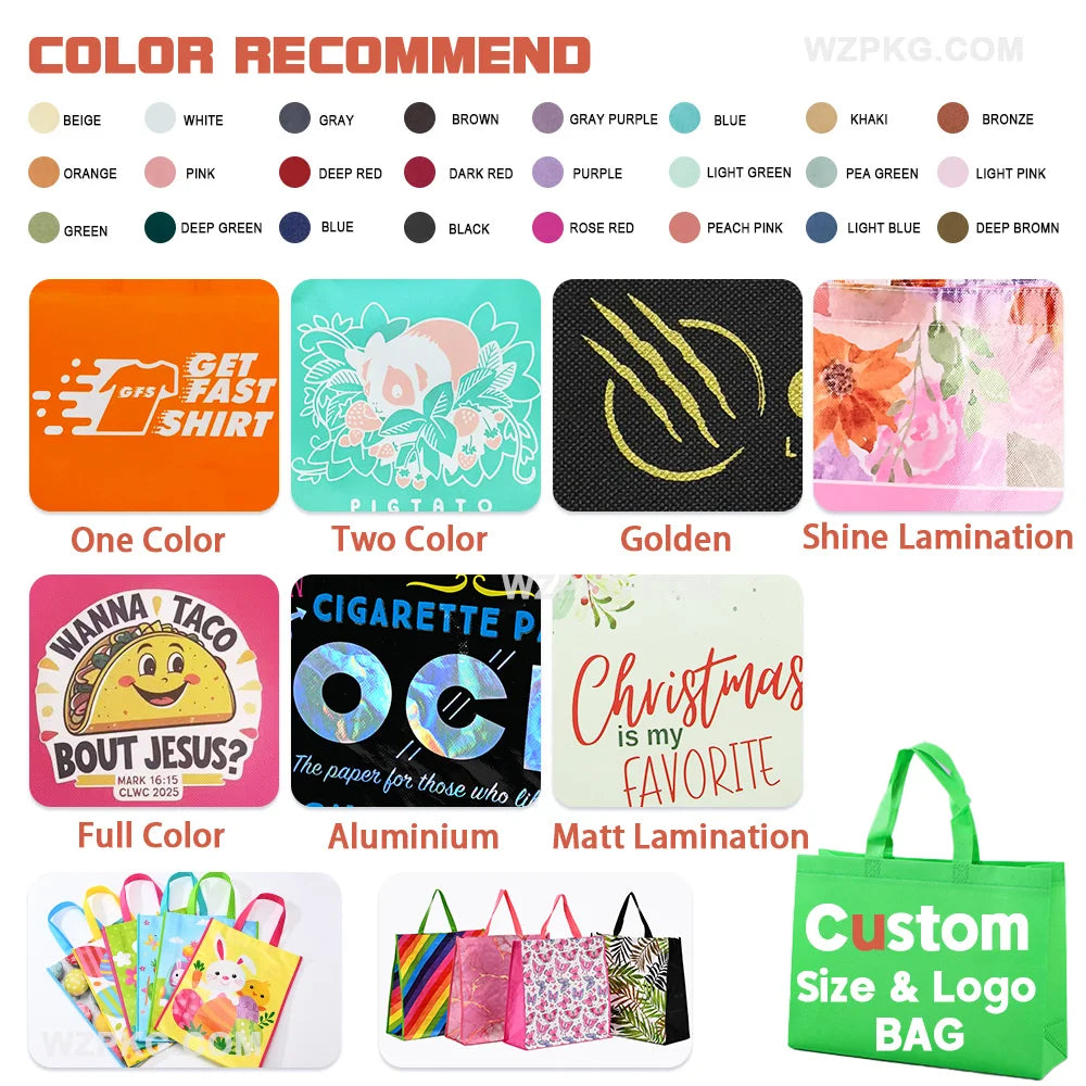 Custom Non-Woven Tote Bag with Logo | 100 MOQ | 7-Day Lead