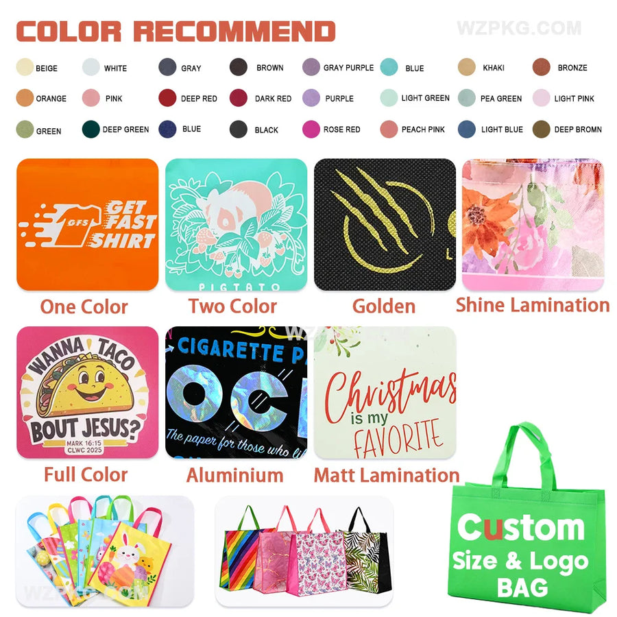 Custom Non-Woven Tote Bag with Logo | 100 MOQ | 7-Day Lead