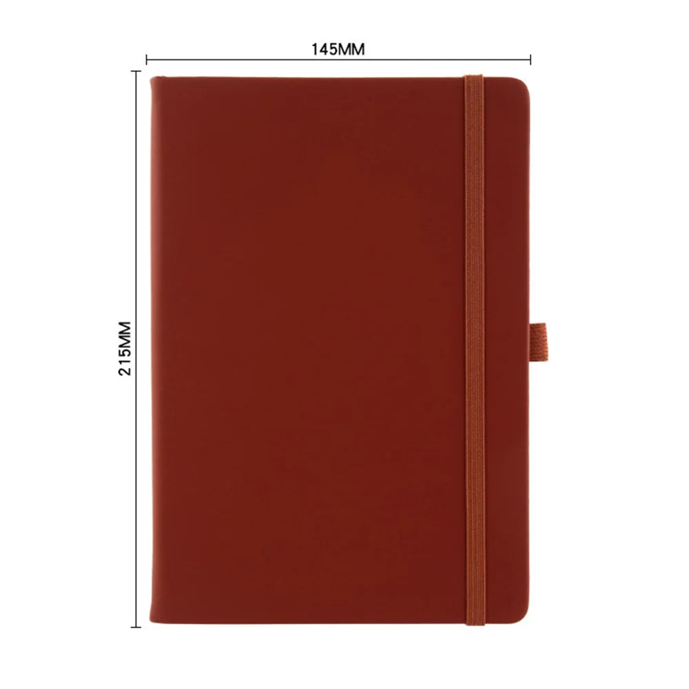 A5 PU Leather Notebook with Elastic Band and Pen Holder for Office, Meetings and Custom Logo