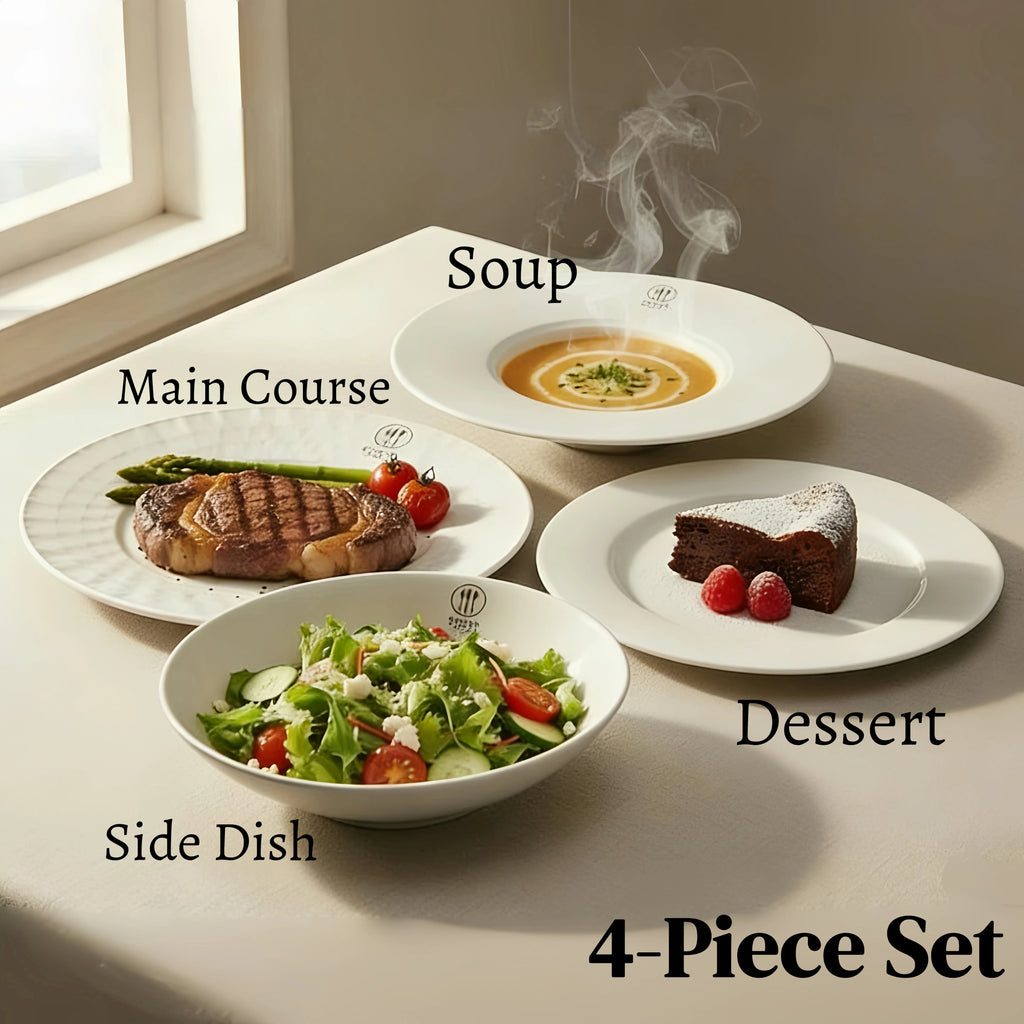 Custom Logo Porcelain Tableware Plates | Hotel Restaurant Wholesale