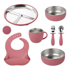 Custom 304 Stainless Steel Children's Plates with Logo | MOQ 10