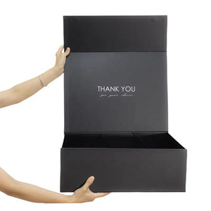 Custom Black Magnetic Gift Box for Apparel, Fragrance, PR Kits & E-Commerce Packaging