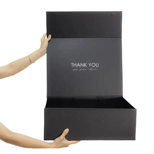Custom Black Magnetic Gift Box for Apparel, Fragrance, PR Kits & E-Commerce Packaging