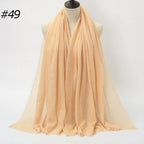 Wholesale Polyester Scarves: 105 Colors, 10-Day Lead, 90x180cm | Spring/Summer Women's Fashion