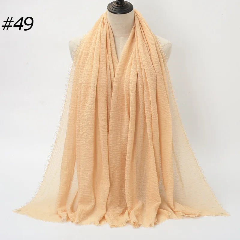 Wholesale Polyester Scarves: 105 Colors, 10-Day Lead, 90x180cm | Spring/Summer Women's Fashion