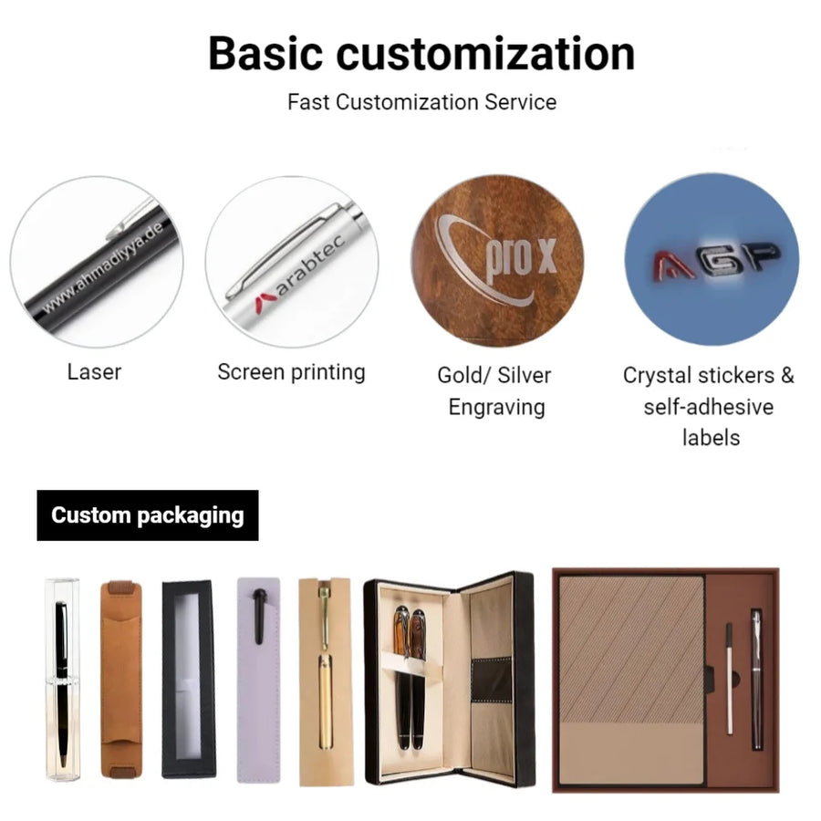 Custom Metal Stylus Pen with Logo | 2-in-1 Ballpoint MOQ 100