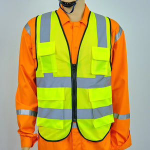 Custom 120gsm Polyester Safety Vest: Reflective, Anti-Static, High-Vis, MOQ 6,000 for Industrial Workwear