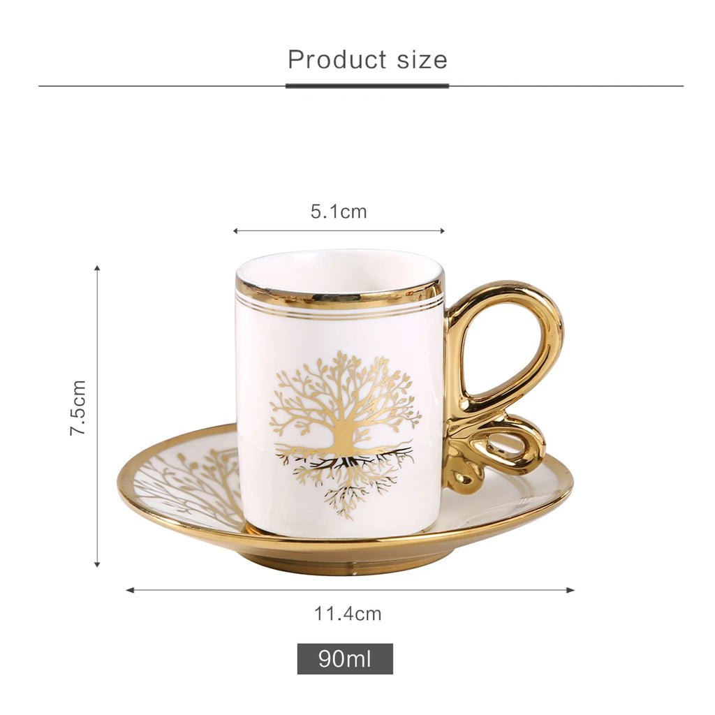 Custom Porcelain Coffee Cup | Luxury Espresso Cup Saucer Set