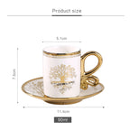 Custom Porcelain Coffee Cup | Luxury Espresso Cup Saucer Set