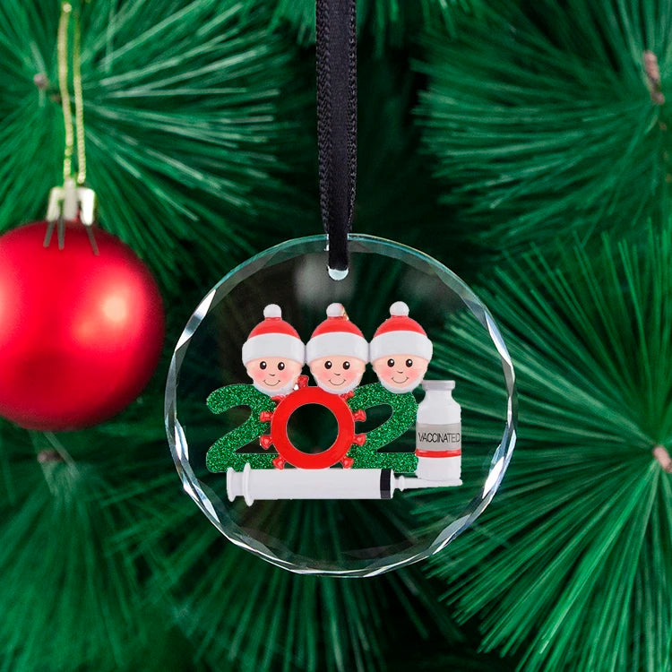 Engraved Crystal Christmas Ornaments with Logo | MOQ 10
