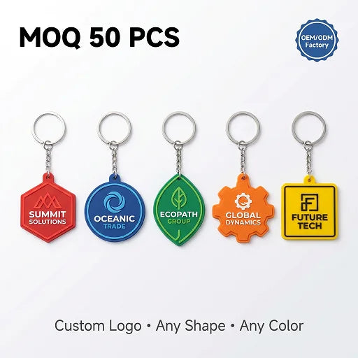 Custom Logo PVC Rubber Keychain | 3D Design MOQ 100