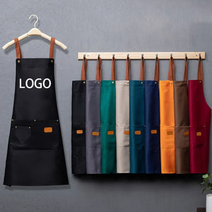 Custom Polyester Kitchen Apron with Pockets for Cooking, Baking, Cafés and Everyday Work