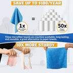 Custom Reusable Tear Away Microfiber Kitchen Towel Rolls | OEM Supplier for Dish & Cleaning Cloths
