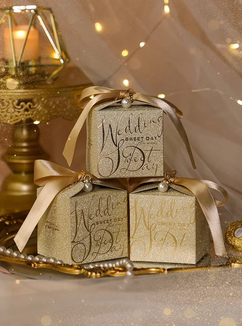 Luxury Glitter Favor Boxes | Wedding Favors | MOQ 50