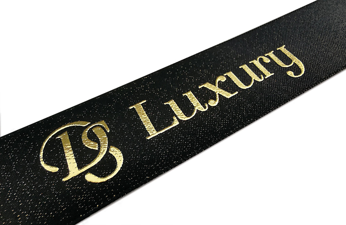 Custom Printed Satin Ribbon | Double-Face | MOQ 2,000 Yards  text