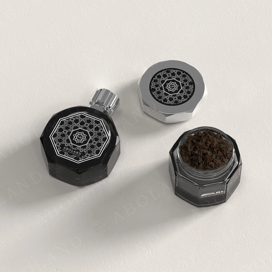 Empty Luxury Perfume Bottle and Bakhoor Jar Set | Custom Box
