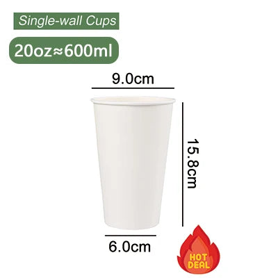 8oz Custom Printed Double Wall Paper Coffee Cups with Lids | MOQ 5000