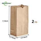 Custom Kraft Paper Bags 100% Recycled | Logo Printing | Restaurant Takeout