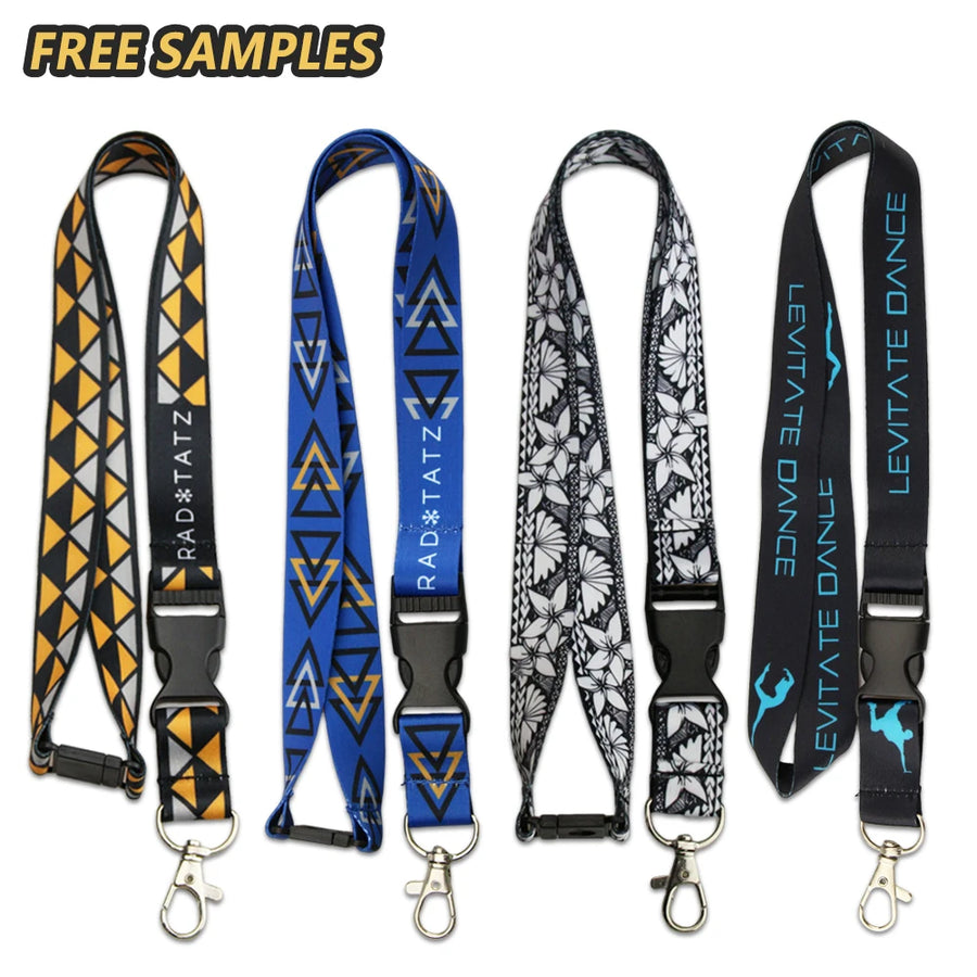 Wholesale Custom Printed Polyester Phone Lanyard with Breakaway Buckle