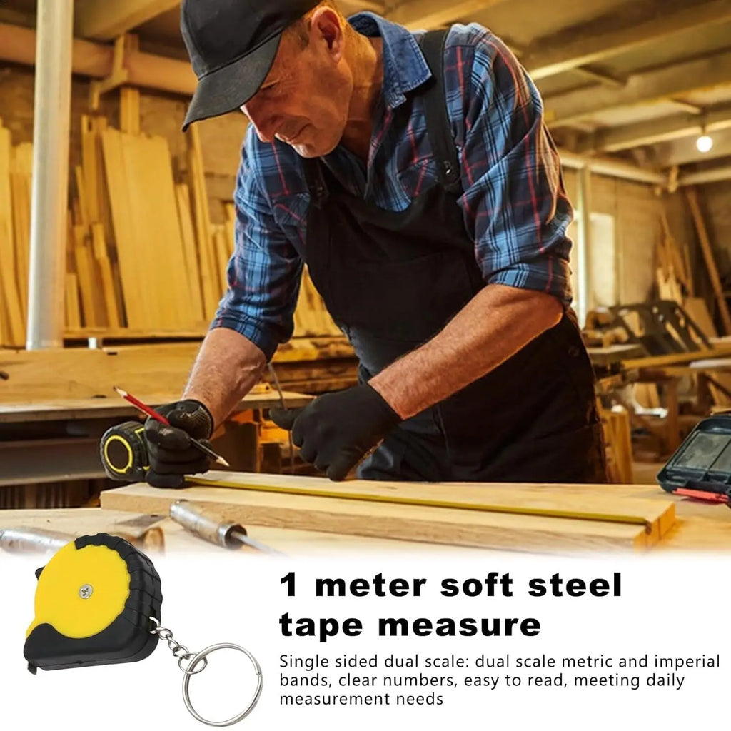Custom Mini Tape Measure Keychain | 500 Pcs MOQ Steel Promotional Gift