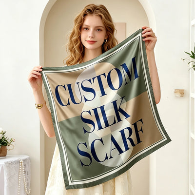 Custom 100% Silk Scarves Digital Print | 30-Piece MOQ & 8-Day Lead Time | Your Own Design