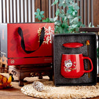 Custom Ceramic Mugs: 40 MOQ, 7-Day Lead, BPA-Free | 301-400ml Drinkware with Lid & Gift Box