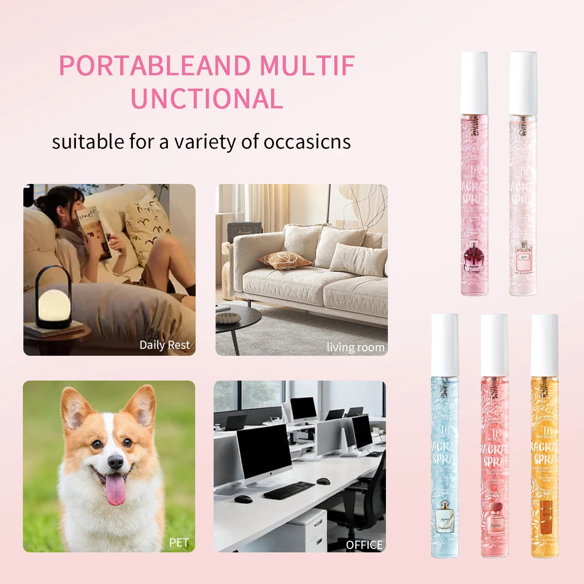 10ml Alcohol-Free Fragrance Spray Set 5pcs | Custom Gift Box