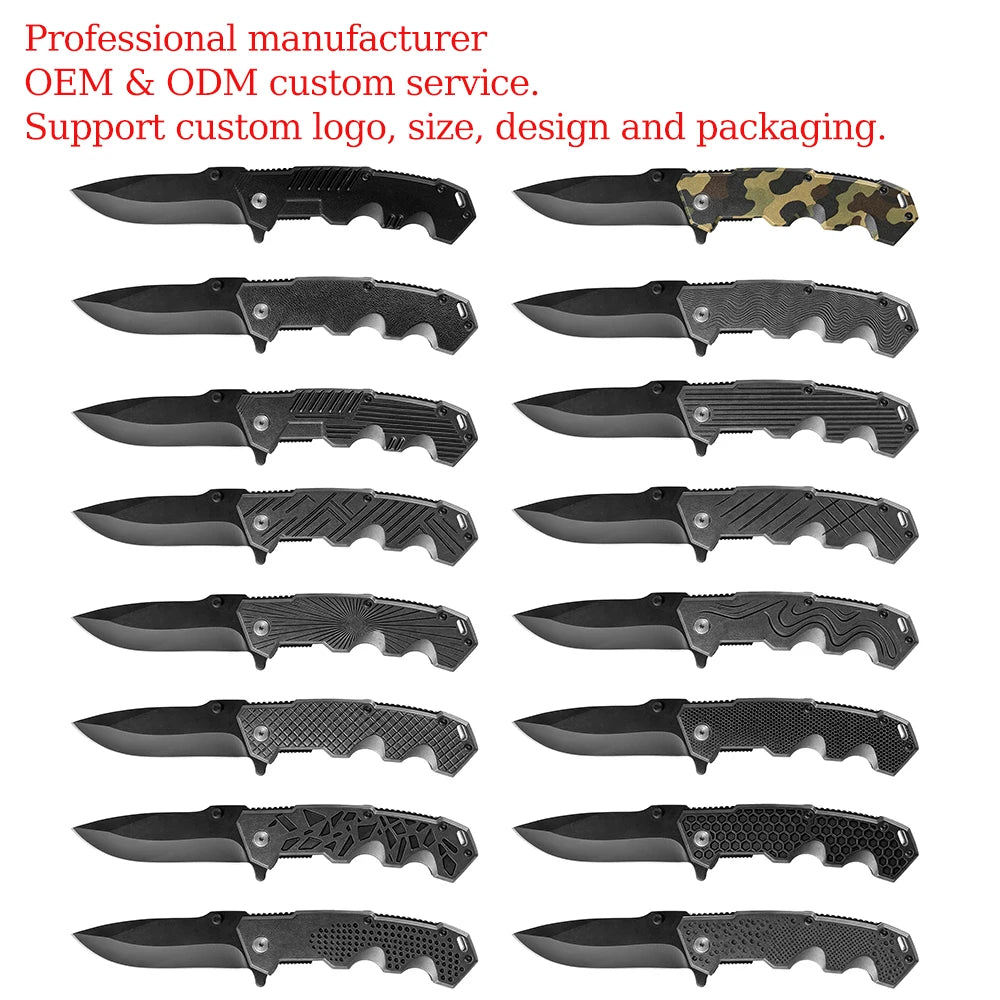 Custom Folding Tactical Pocket Knife with Logo | MOQ 200 pcs