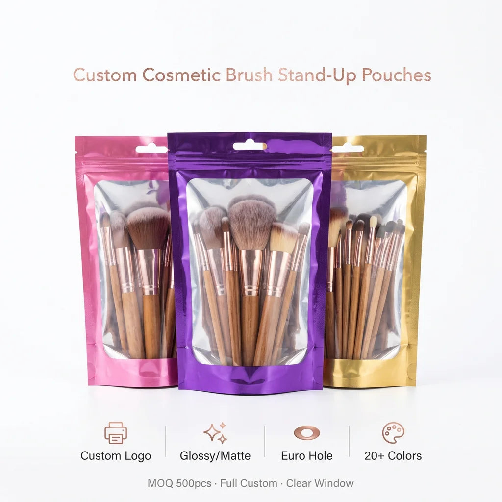 Custom Printed Stand-up Pouches with Logo | MOQ 500