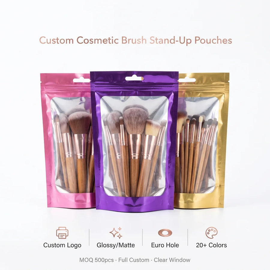 Custom Printed Stand-up Pouches with Logo | MOQ 500