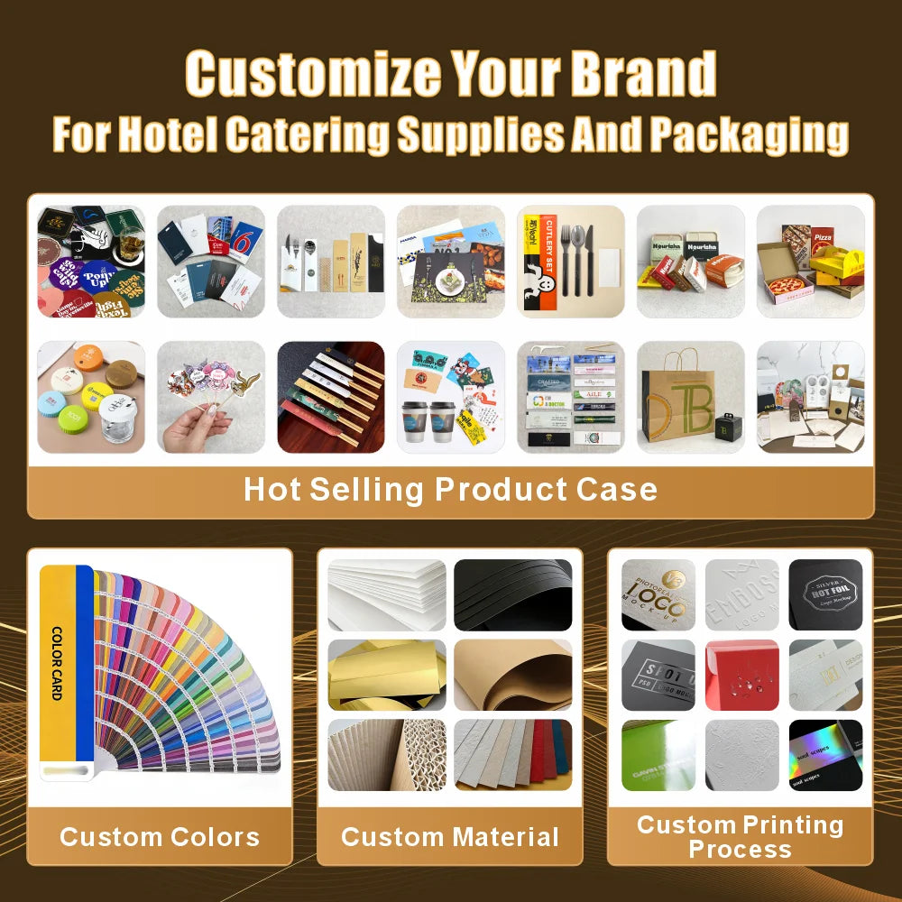 Custom Kraft Paper Cutlery Bag | FSC Certified | 5,000 MOQ | Restaurant, Hotel