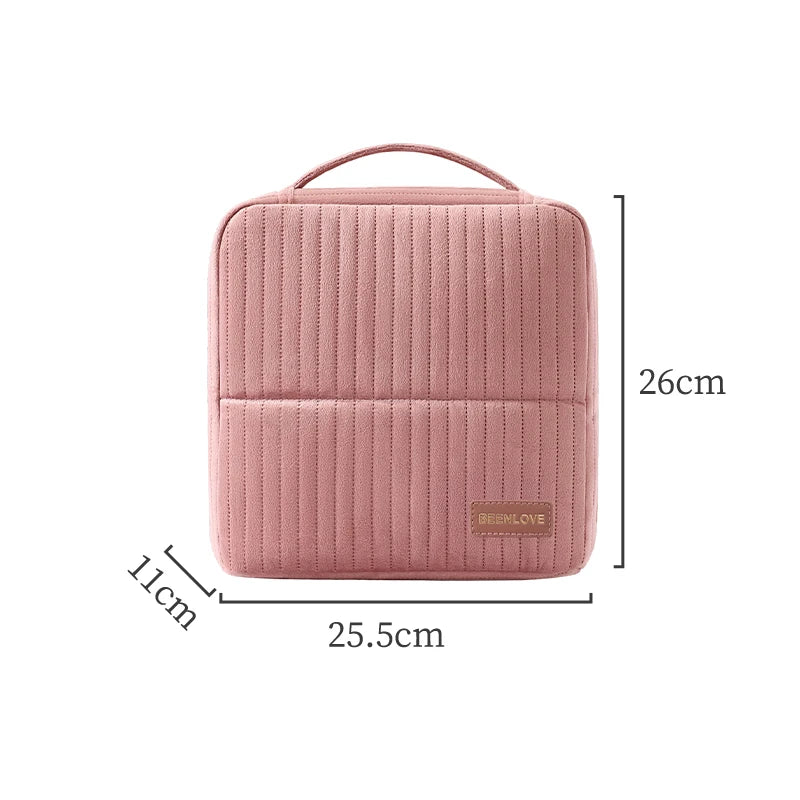 Custom Velvet Cosmetic Bags with Logo — Zipper Closure, Embroidery & Woven Labels