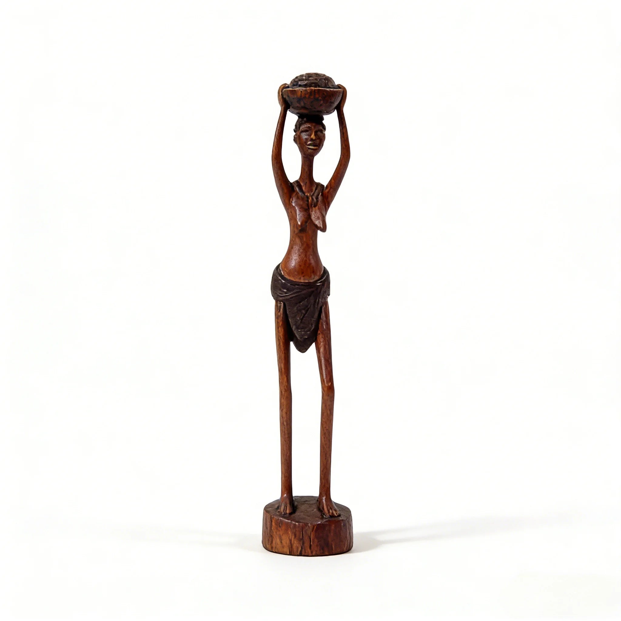 Hand-Carved African Fertility Doll | Ebony Wood Art Deco Statue | Wholesale