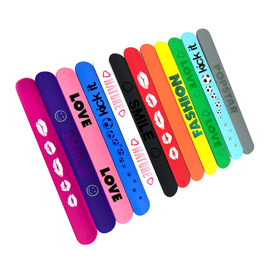 Custom Eco-Friendly Silicone Slap Bracelets | 100 MOQ Wholesale Promotional