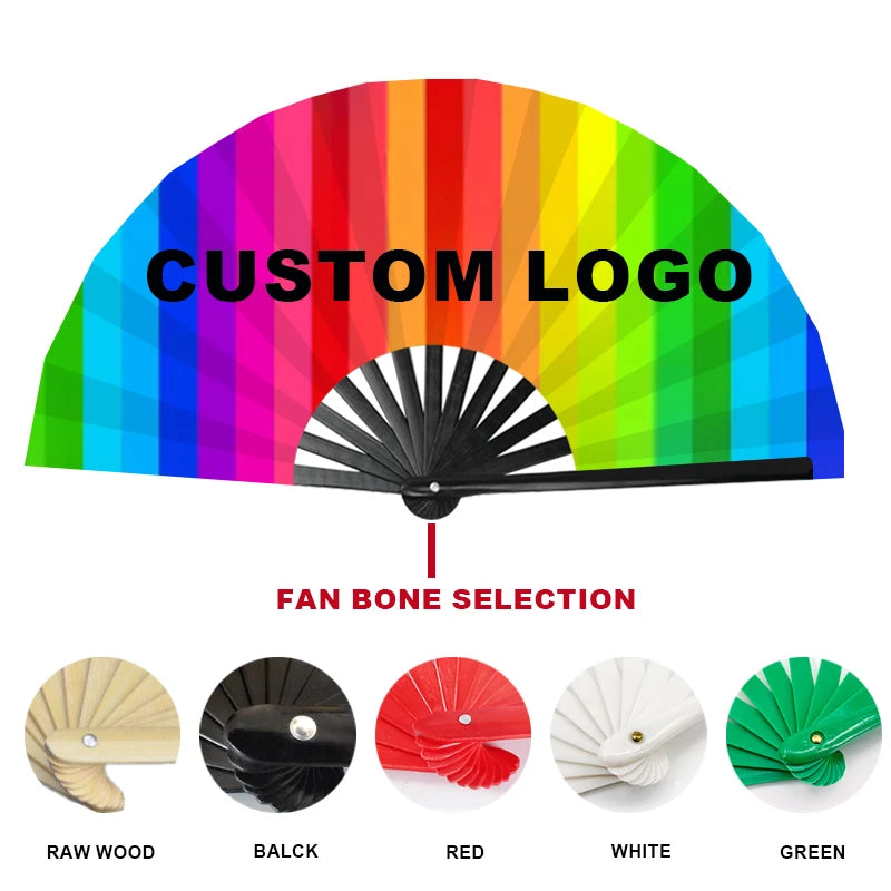 Custom Bamboo Hand Fan | Clacking Sublimation Fan | Personalized Event Giveaway