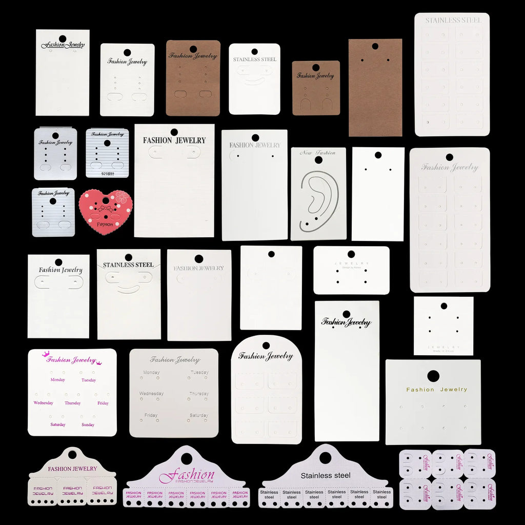 Custom Earring Cards with Logo — CMYK Offset & Embossed Printing for Jewelry Display